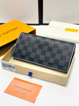 Louis Vuitton Damier Graphite Long Wallet Black Grey view 2