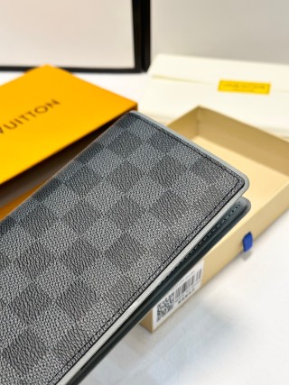 Louis Vuitton Damier Graphite Long Wallet Black Grey view 5