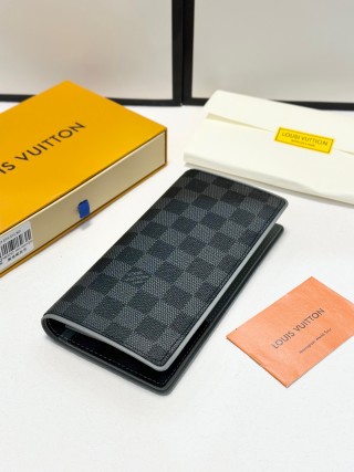 Louis Vuitton Damier Graphite Long Wallet Black Grey view 8