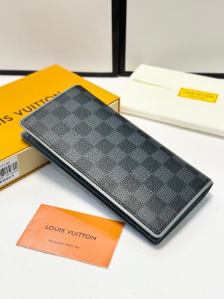 Louis Vuitton Damier Graphite Long Wallet Black Grey view 9