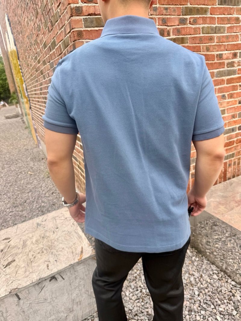 Moncler Blue Short-Sleeve Polo Shirt view
