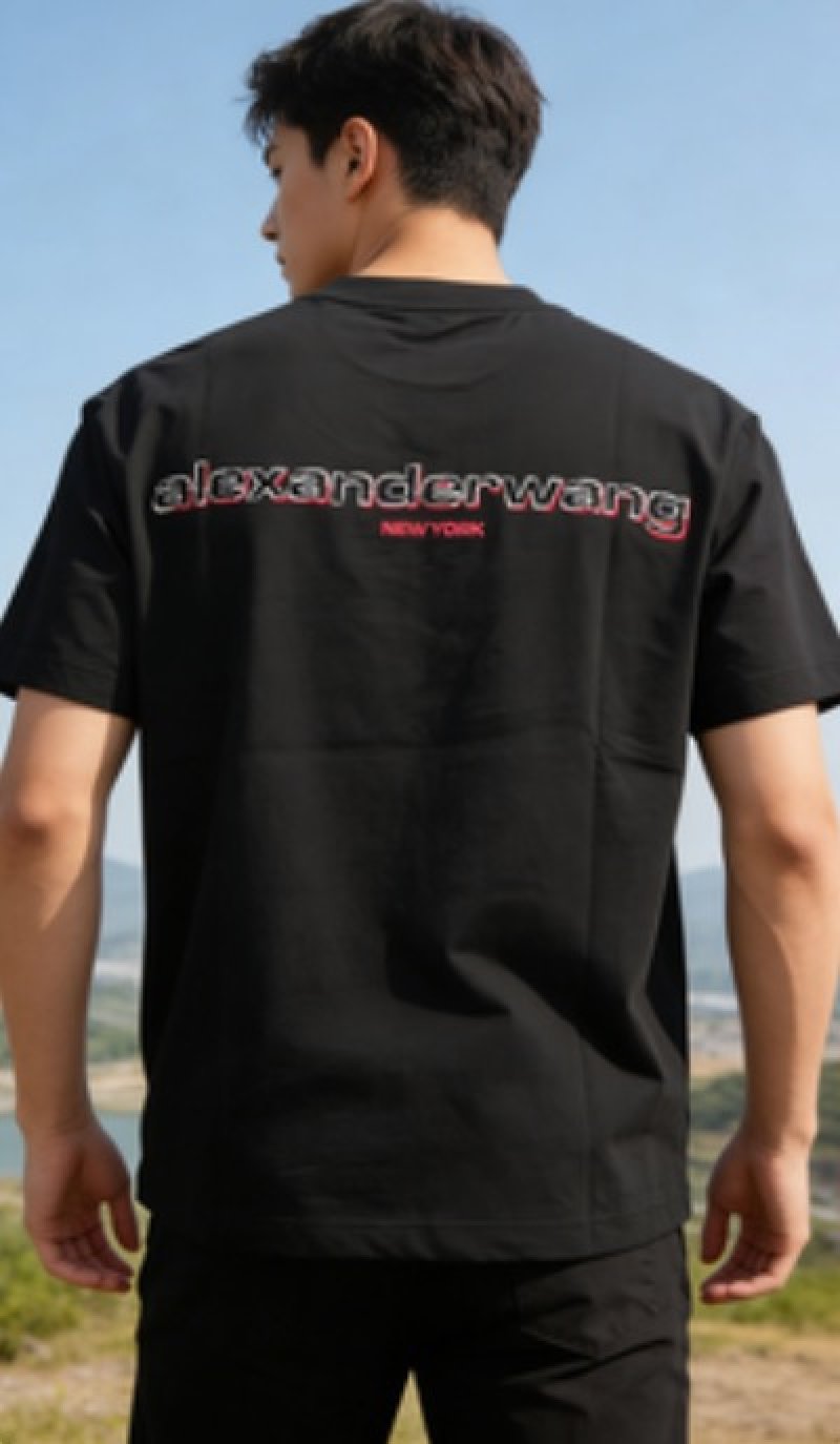 Black Crew Neck T-Shirt with Embroidered Logo view