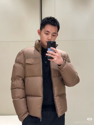 Beige Puffer Down Jacket – Warm Winter Coat view 2