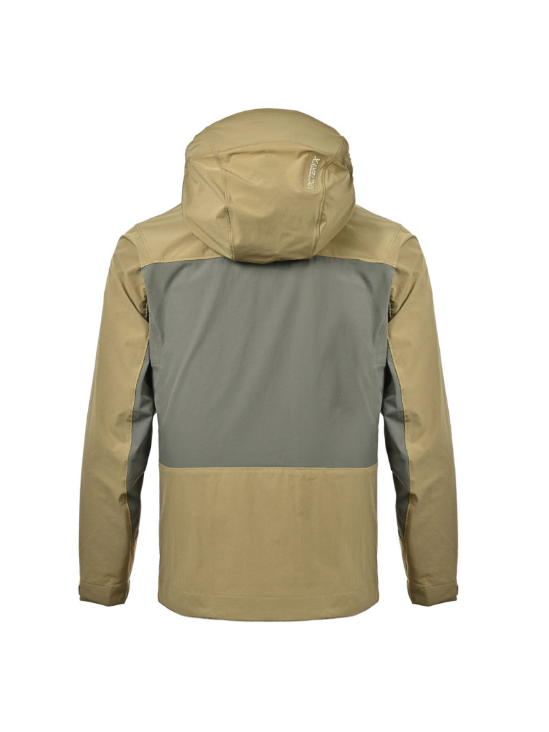 Arc'teryx Beige & Charcoal Hooded Softshell Jacket view