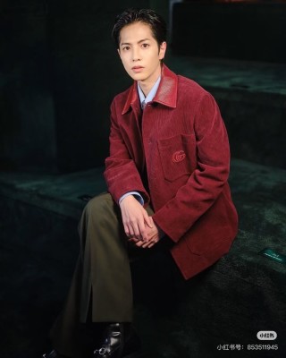 Gucci Red Corduroy Blazer Jacket view 3