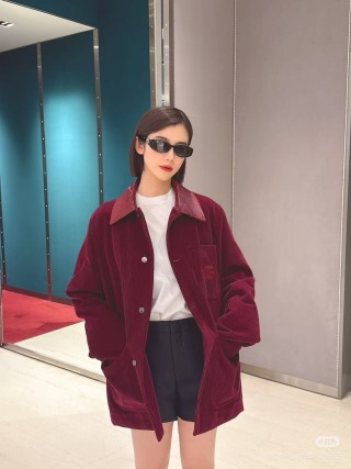Gucci Red Corduroy Blazer Jacket view 9
