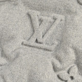 Louis Vuitton Monogram Embossed Down Jacket Grey view 7
