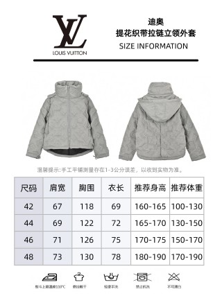 Louis Vuitton Monogram Embossed Down Jacket Grey view 9