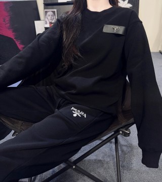 Prada Black Cargo Pants with Logo Embroidery view 5