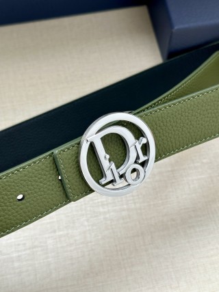 Dior CD Oblique Buckle Belt Olive Green view 2
