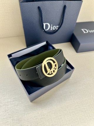 Dior CD Oblique Buckle Belt Olive Green view 4