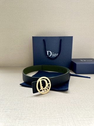 Dior CD Oblique Buckle Belt Olive Green view 5