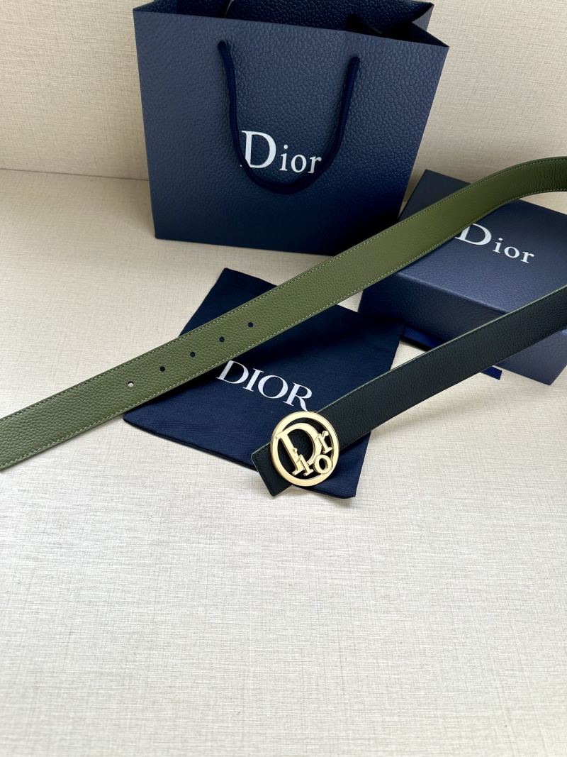 Dior CD Oblique Buckle Belt Olive Green view