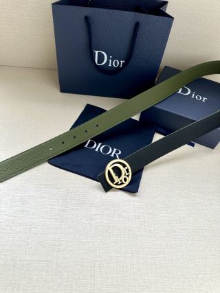 Dior CD Oblique Buckle Belt Olive Green view 6