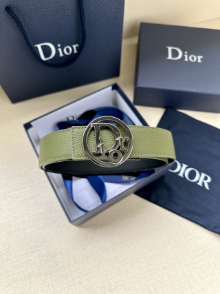Dior CD Oblique Buckle Belt Olive Green view 7