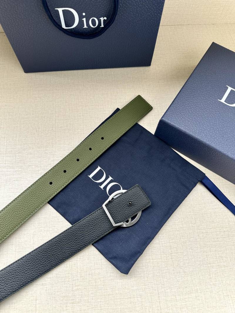 Dior CD Oblique Buckle Belt Olive Green view