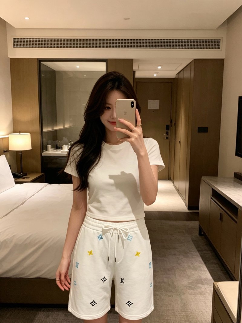 Louis Vuitton Monogram Star Shorts White view