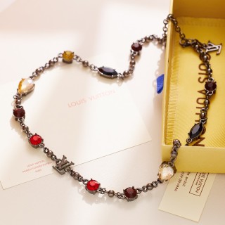 LV Crystal Statement Chain Bracelet - Multi-Color view 3