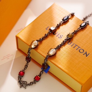 LV Crystal Statement Chain Bracelet - Multi-Color view 4
