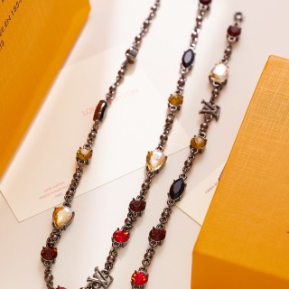 LV Crystal Statement Chain Bracelet - Multi-Color view 5