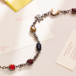 LV Crystal Statement Chain Bracelet - Multi-Color view 7