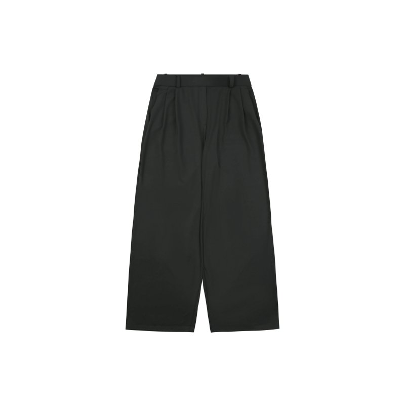 Black Wide-Leg Casual Pants view