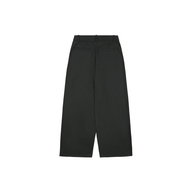 Black Wide-Leg Casual Pants view