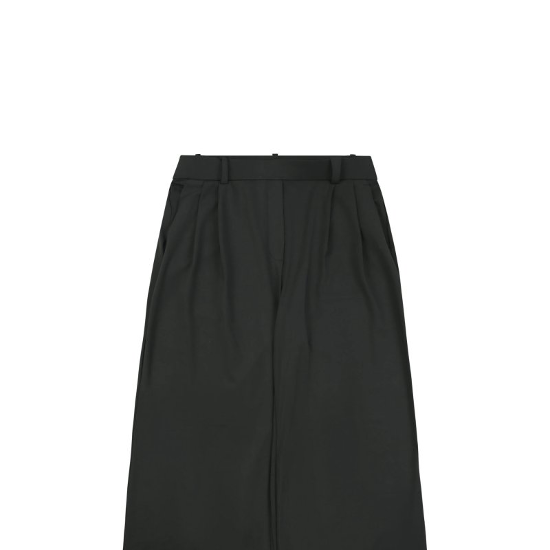 Black Wide-Leg Casual Pants view