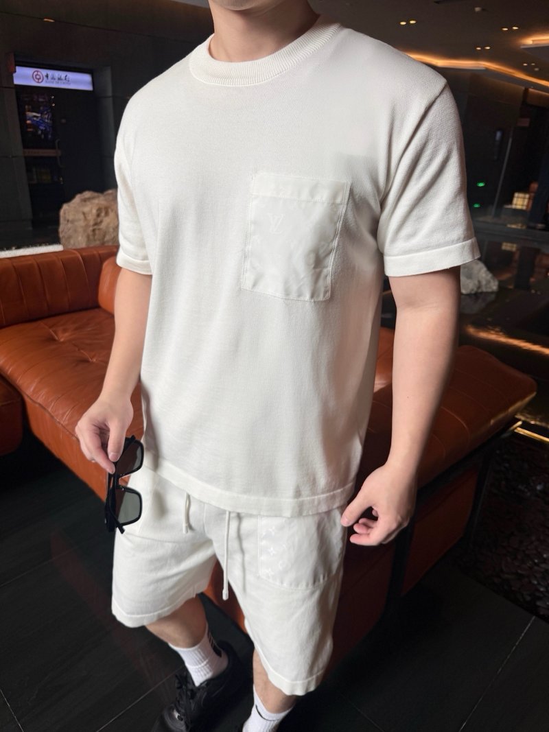 White Cargo Shorts with Pocket Detail
