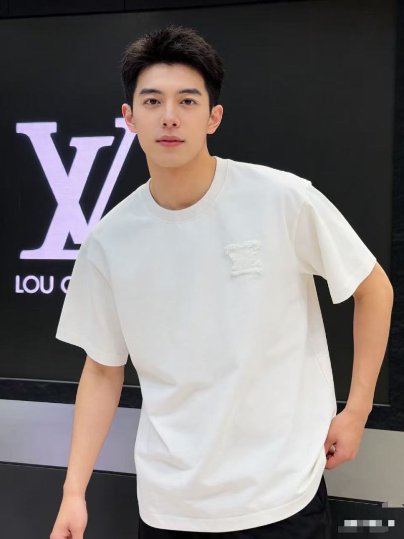 Louis Vuitton Embroidered Logo White T-Shirt