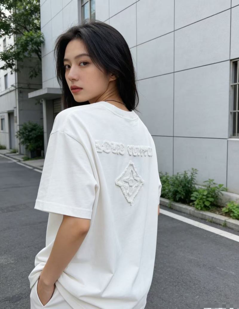 Louis Vuitton Embroidered Logo White T-Shirt view