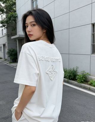 Louis Vuitton Embroidered Logo White T-Shirt view 4