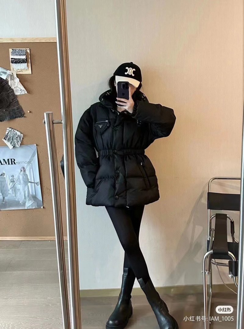 Prada Black Quilted Down Jacket