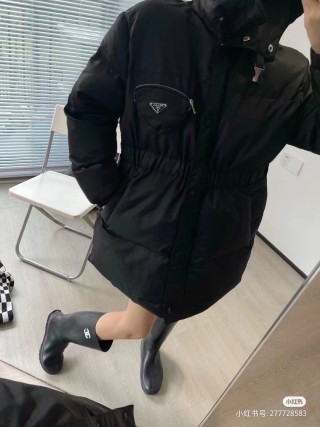 Prada Black Quilted Down Jacket view 3