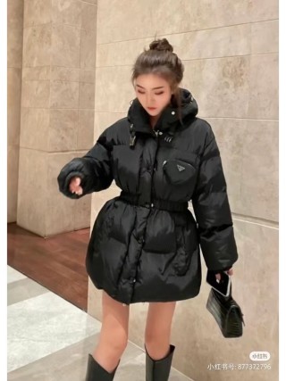 Prada Black Quilted Down Jacket view 6