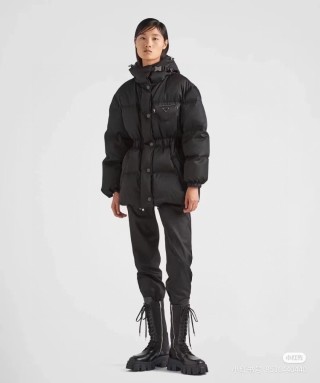 Prada Black Quilted Down Jacket view 8