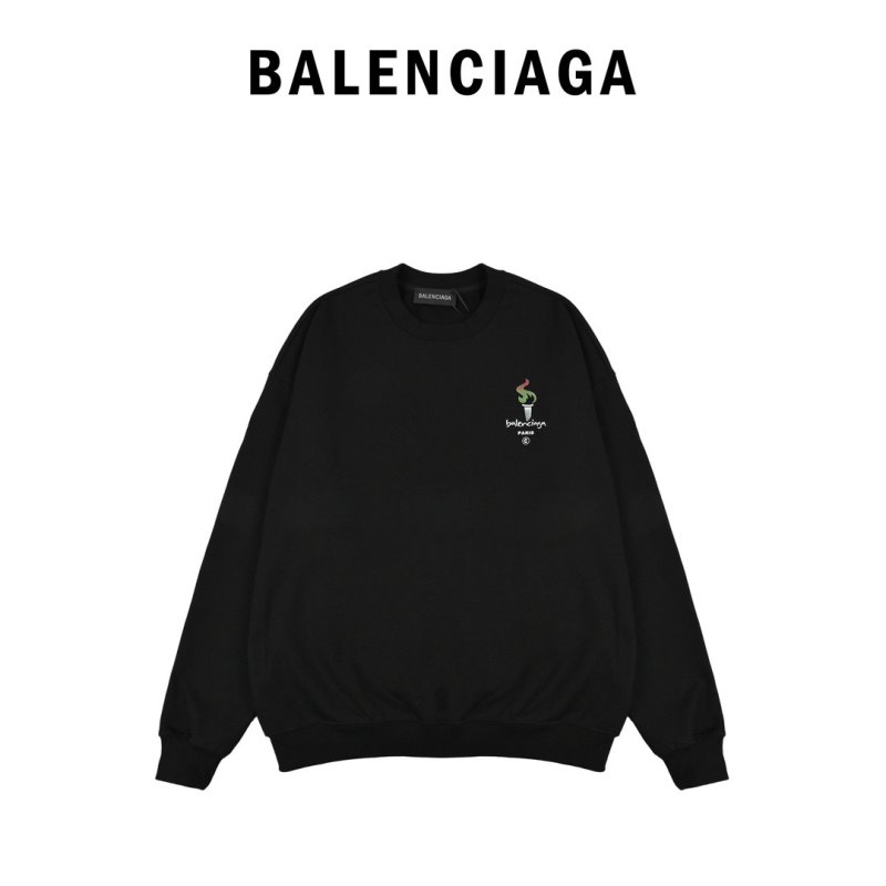 Balenciaga Paris Torch Black Hoodie view
