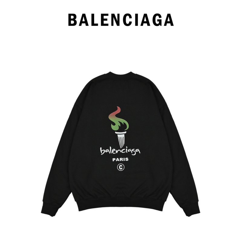 Balenciaga Paris Torch Black Hoodie view