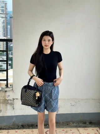 Blue Plaid Casual Shorts view 4