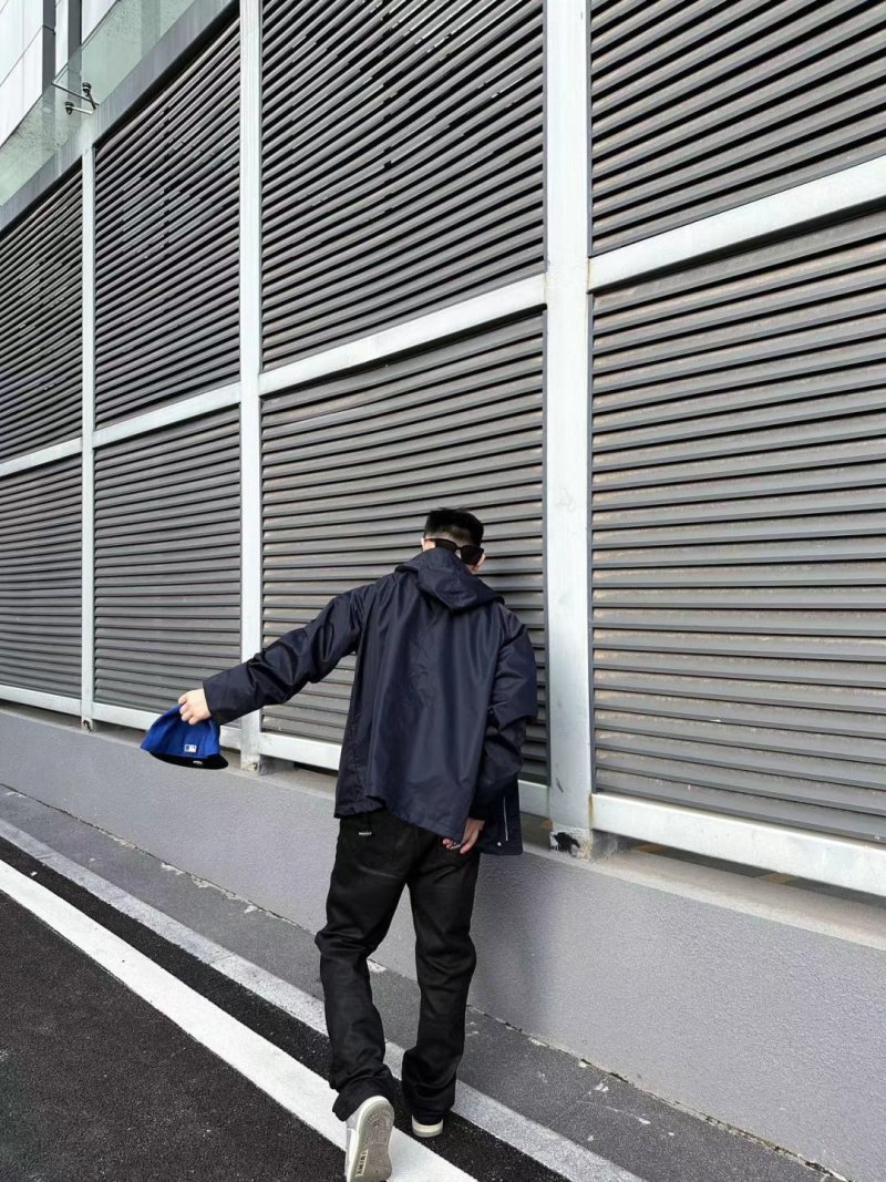 Stone Island Navy Nylon Hooded Jacket view