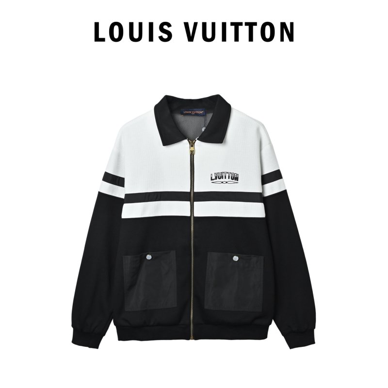 Louis Vuitton Colorblock Track Jacket White Black view