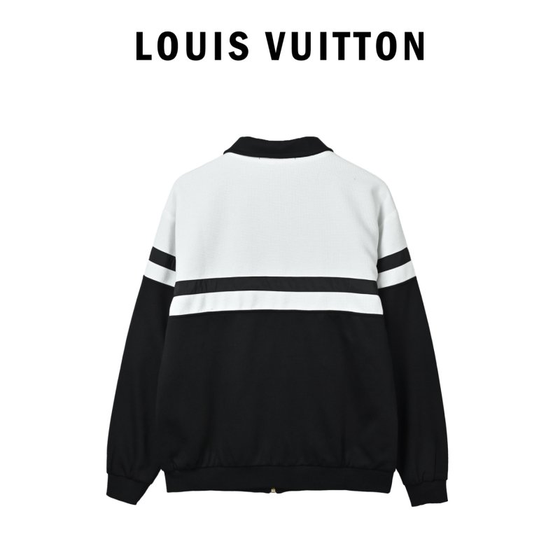 Louis Vuitton Colorblock Track Jacket White Black view