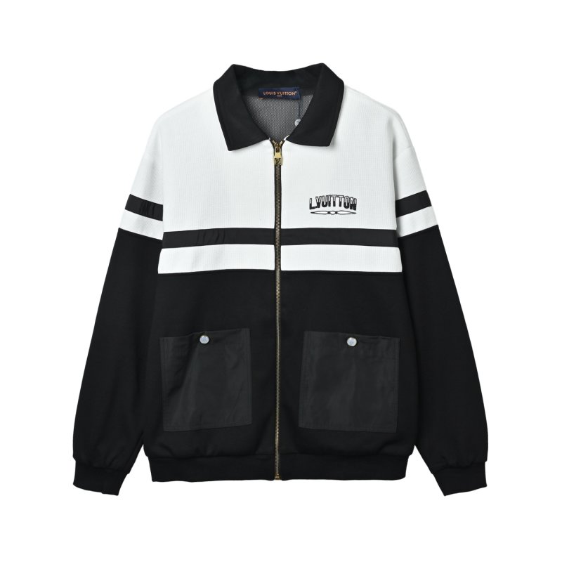 Louis Vuitton Colorblock Track Jacket White Black view