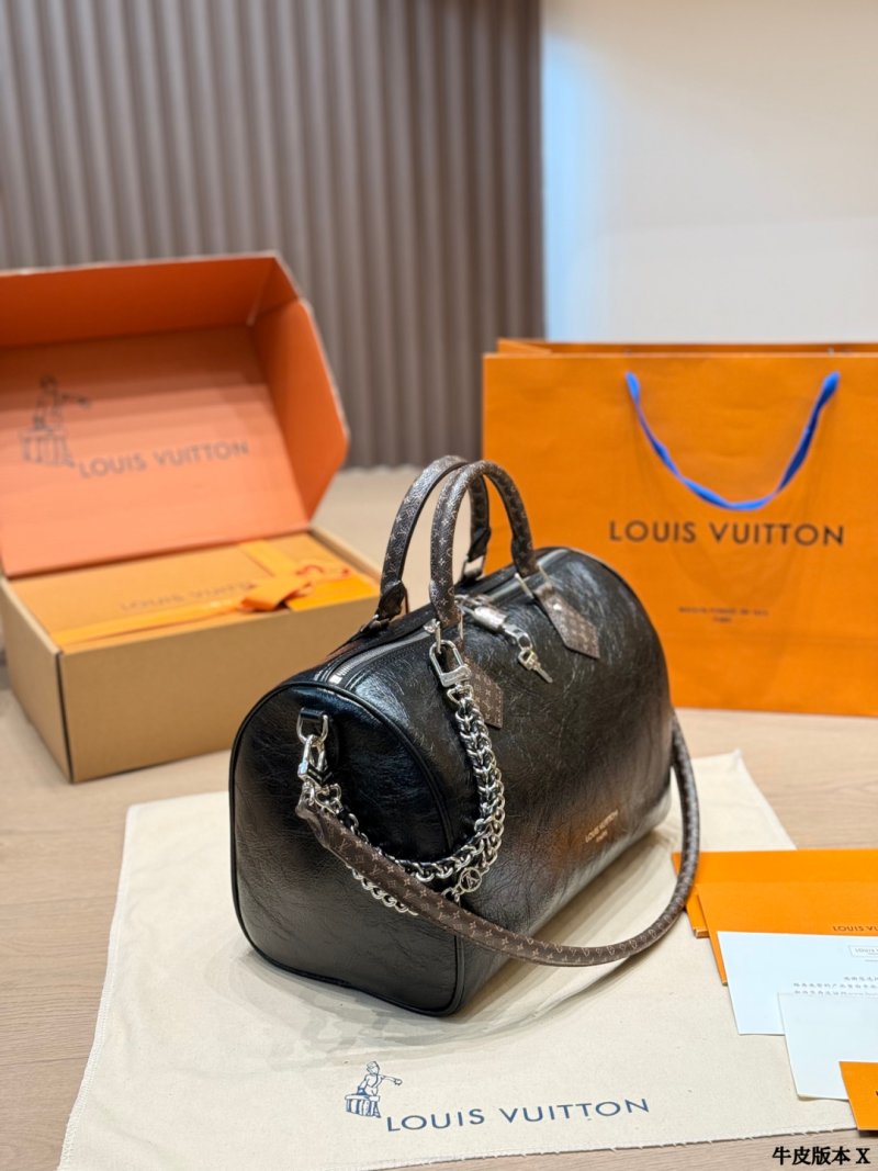 Louis Vuitton Speedy 30 Black Oil Wax Leather Bag view