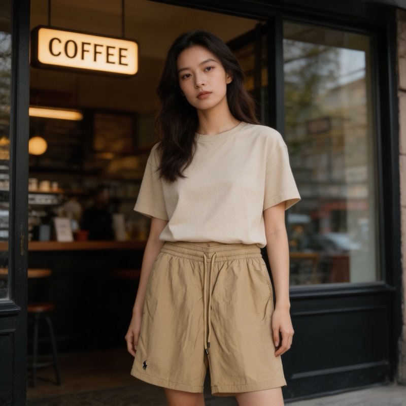Polo Ralph Lauren Khaki Drawstring Shorts