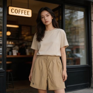 Polo Ralph Lauren Khaki Drawstring Shorts