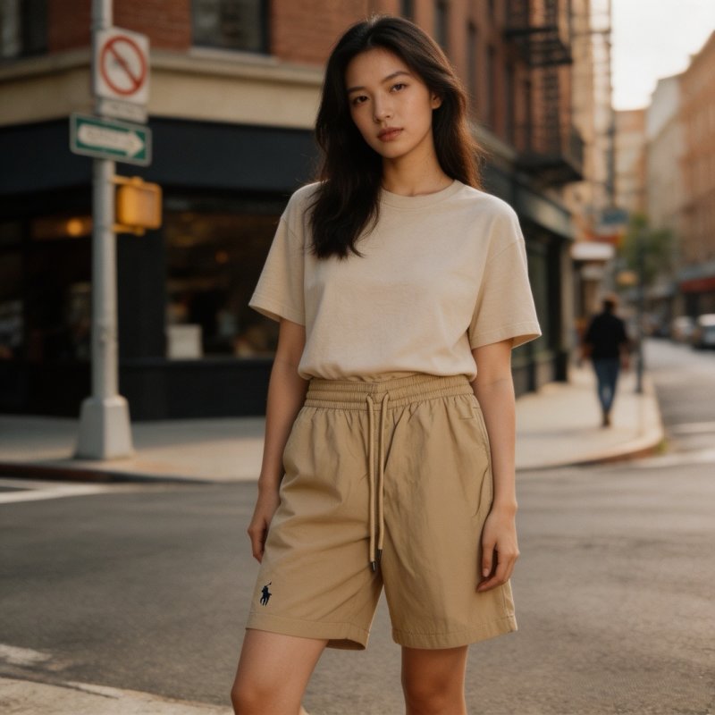 Polo Ralph Lauren Khaki Drawstring Shorts view