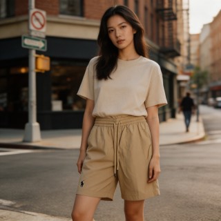 Polo Ralph Lauren Khaki Drawstring Shorts view 3