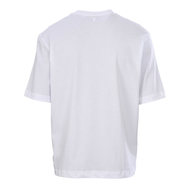 White Short Sleeve T-Shirt with Sticky Note Graphic Print view