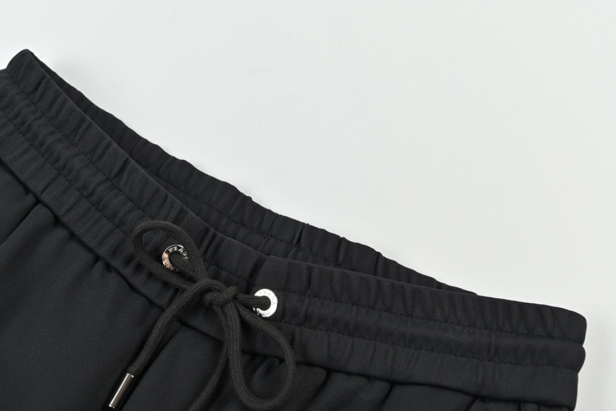 Black Relaxed Fit Cargo Jeans with Red Tape Detail view